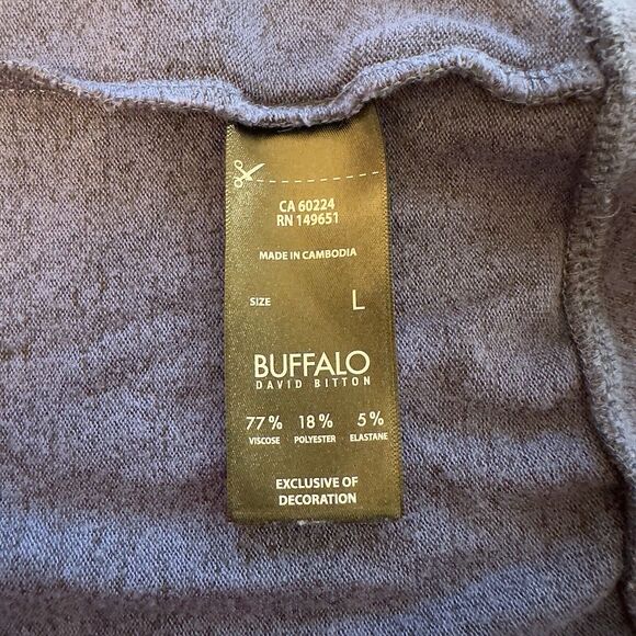 Buffalo David Bitton Blue Heathered Sweater Size Large, Boyfriend Fit‎ - Picture 12 of 16